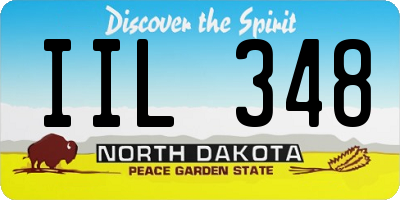 ND license plate IIL348