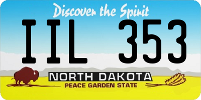 ND license plate IIL353