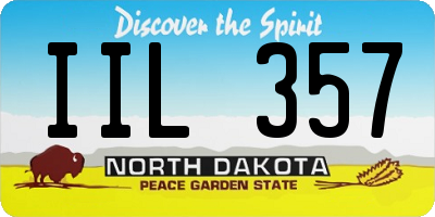 ND license plate IIL357