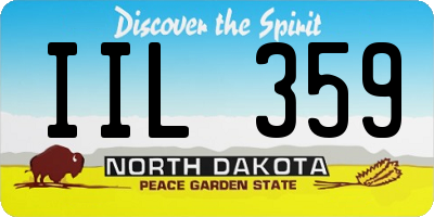 ND license plate IIL359