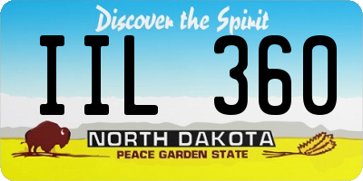 ND license plate IIL360