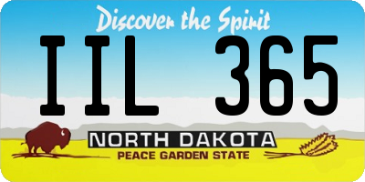 ND license plate IIL365