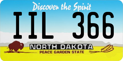 ND license plate IIL366