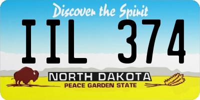 ND license plate IIL374