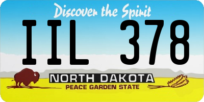 ND license plate IIL378