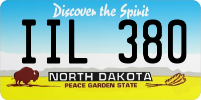 ND license plate IIL380