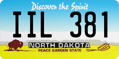 ND license plate IIL381