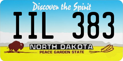 ND license plate IIL383