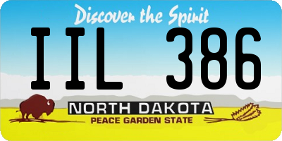 ND license plate IIL386