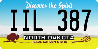 ND license plate IIL387