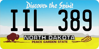 ND license plate IIL389