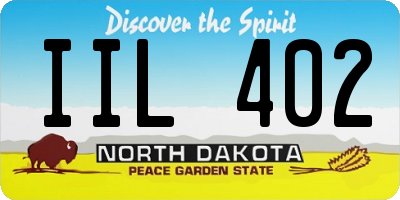 ND license plate IIL402