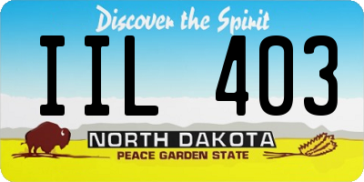 ND license plate IIL403