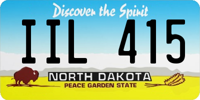 ND license plate IIL415