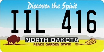 ND license plate IIL416