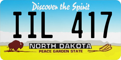 ND license plate IIL417