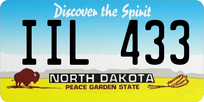 ND license plate IIL433
