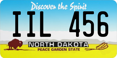 ND license plate IIL456