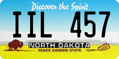 ND license plate IIL457