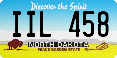 ND license plate IIL458