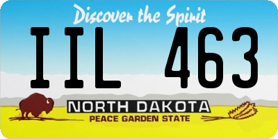 ND license plate IIL463