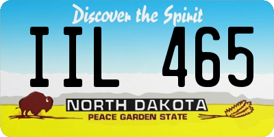 ND license plate IIL465