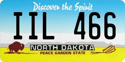 ND license plate IIL466