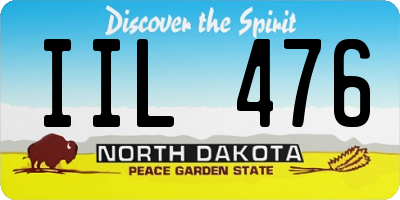 ND license plate IIL476