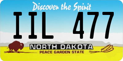 ND license plate IIL477