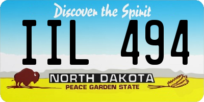 ND license plate IIL494