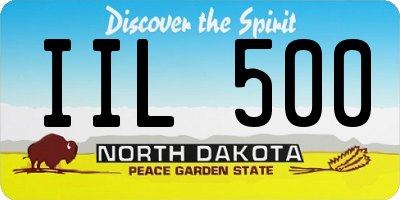 ND license plate IIL500