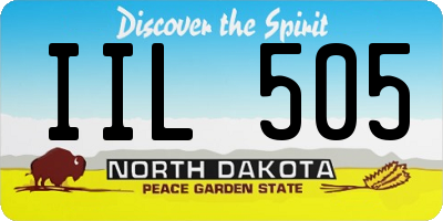 ND license plate IIL505