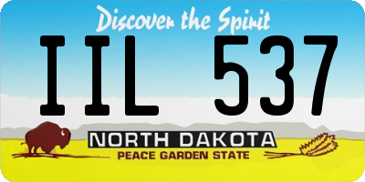 ND license plate IIL537