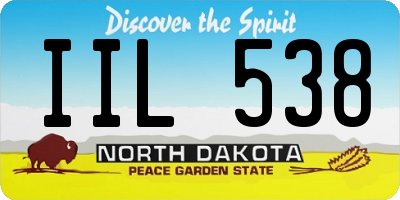 ND license plate IIL538