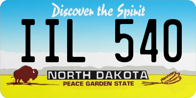 ND license plate IIL540