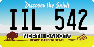 ND license plate IIL542