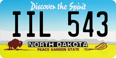 ND license plate IIL543