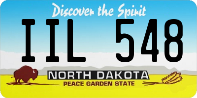 ND license plate IIL548