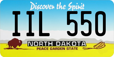 ND license plate IIL550