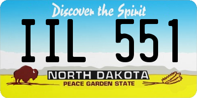 ND license plate IIL551