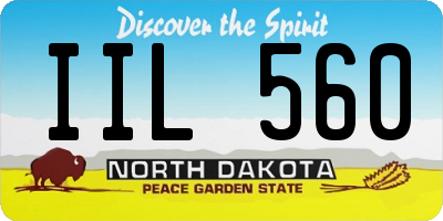 ND license plate IIL560