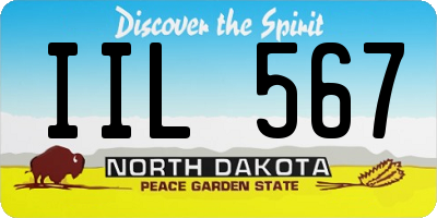 ND license plate IIL567