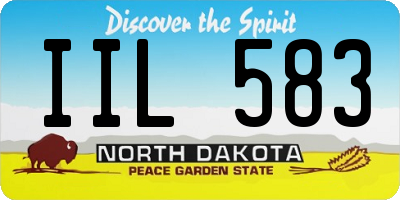 ND license plate IIL583
