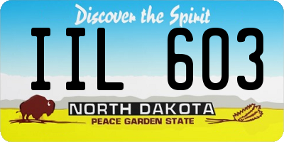 ND license plate IIL603