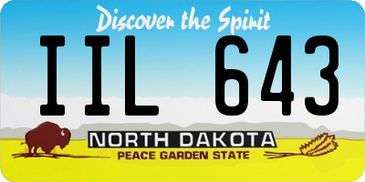 ND license plate IIL643