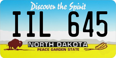 ND license plate IIL645