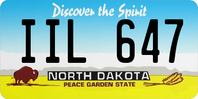ND license plate IIL647