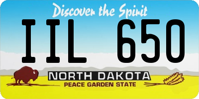 ND license plate IIL650