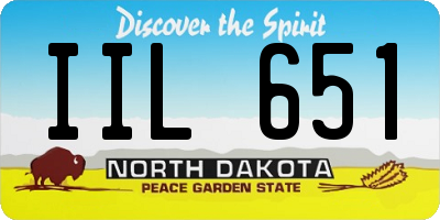 ND license plate IIL651