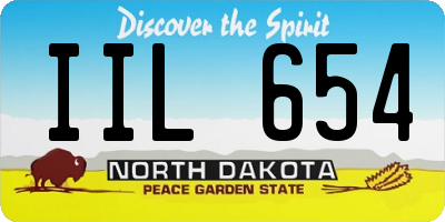 ND license plate IIL654